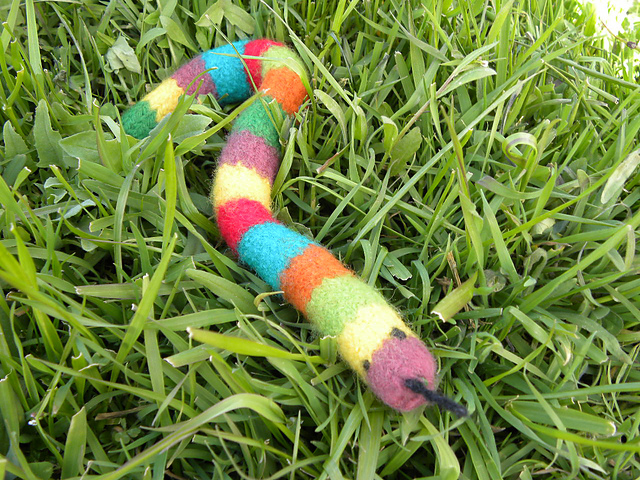 Felted Snake Stashbuster