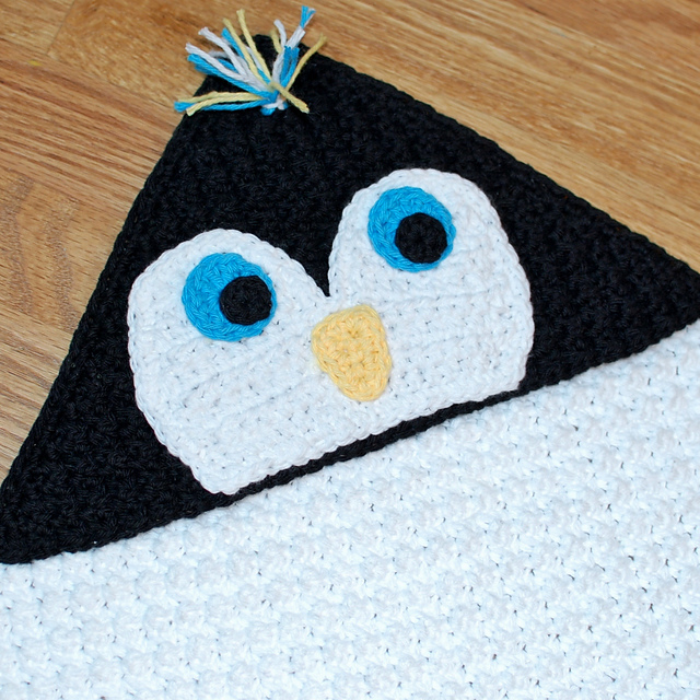 Penguin Hooded Baby Towel
