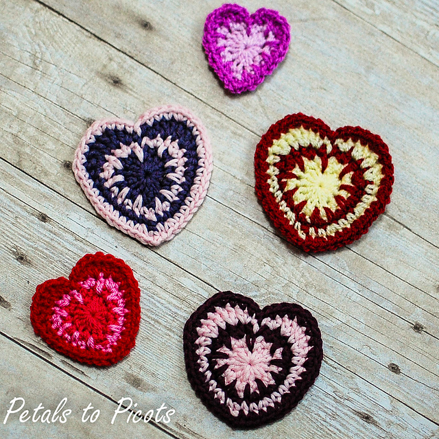 Spike Stitch Hearts