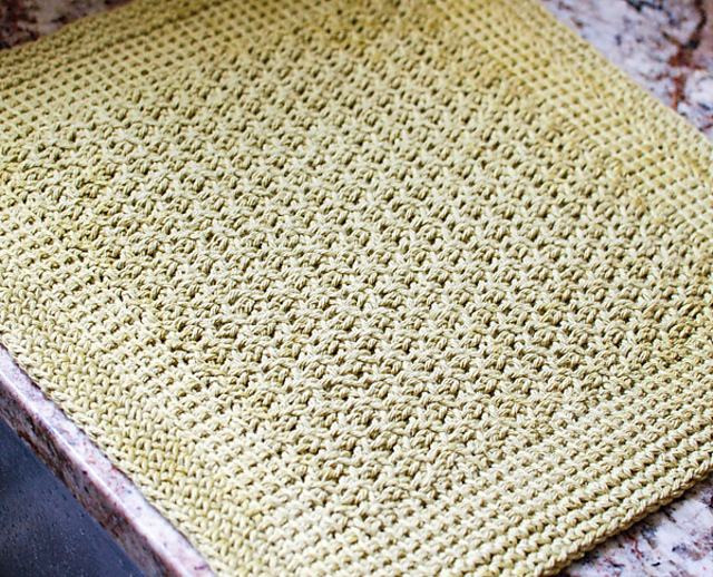 Ravelry Tunisian Crochet Dish Drying Mat pattern by Kara Gunza