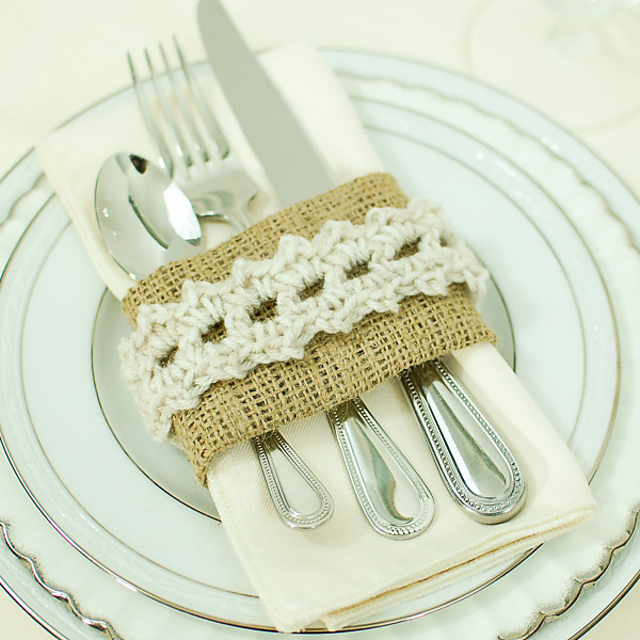 Burlap and Lace Place Settings