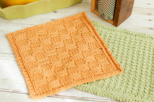 Basket Weave Dishcloth