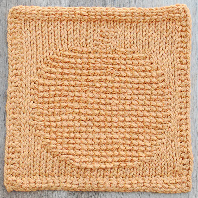 Pumpkin Tunisian Dishcloth