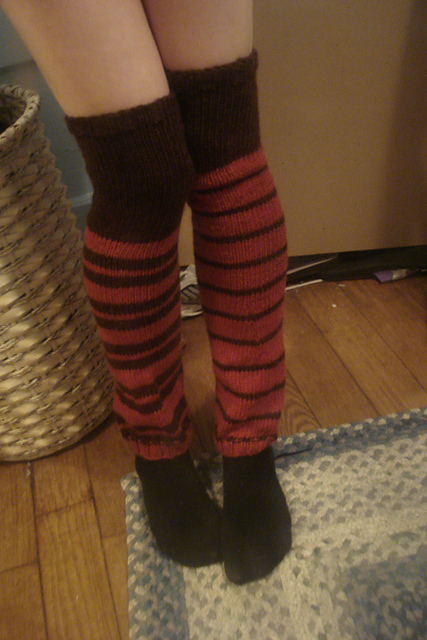 Autumn Striped Legwarmers