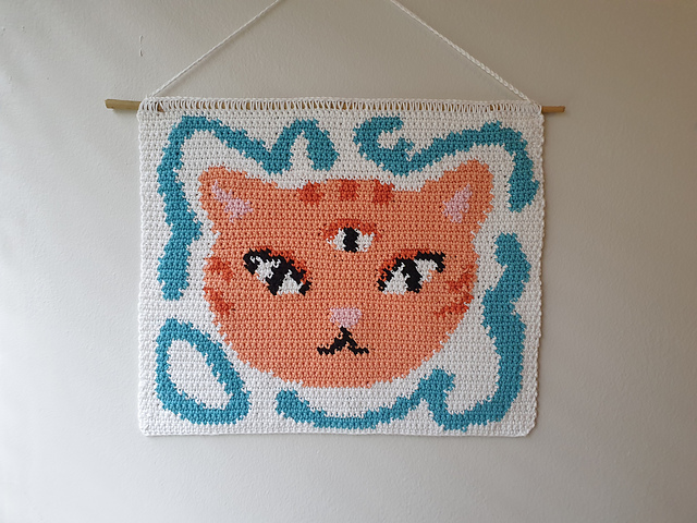 Cosmic Meow Wall Hanging