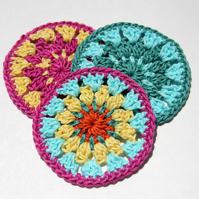 Colorful Crochet Coasters