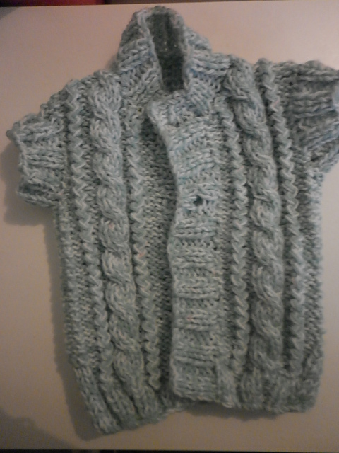 Vest in Aran Patterning
