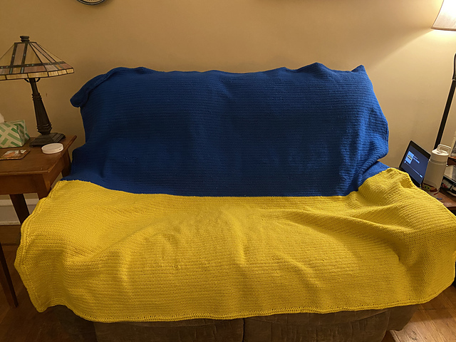 Ukrainian Flag Throw Blanket