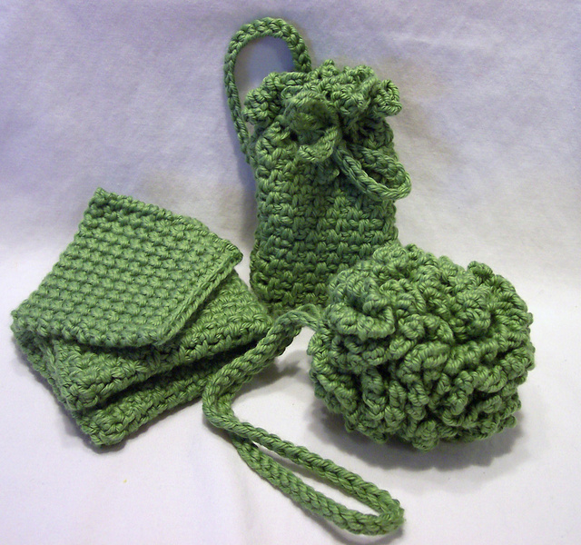 Ravelry FivePiece Bath Set pattern by Priscilla Hewitt