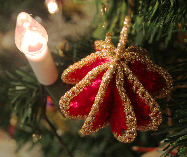 Granny square Christmas tree decoration
