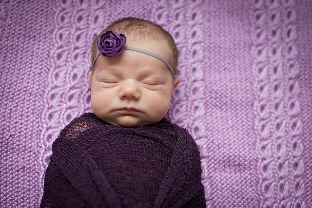 Lila: A Combination Knit & Crochet Baby Blanket