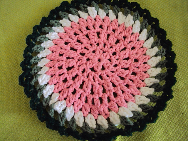 Round Dishcloth # 2 Watermelon
