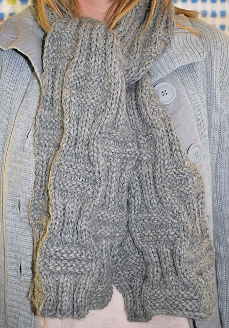Giant Basket Stitch Scarf