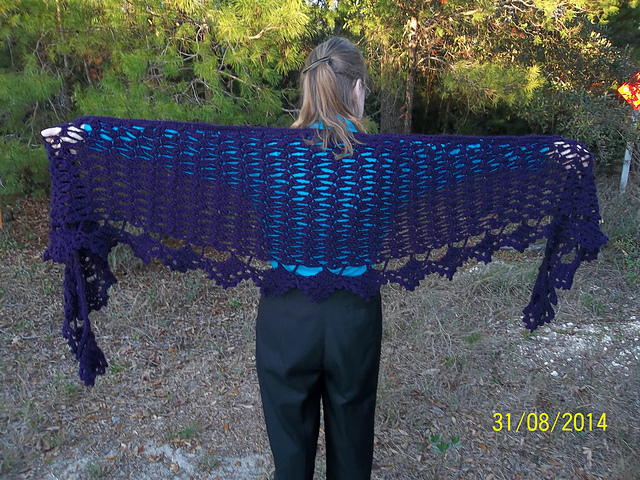 Feather Trails Shawl