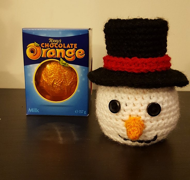 Chocolate Orange Snowman Top Hat Version