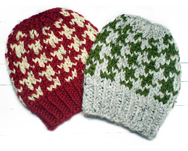 Houndstooth Beanie