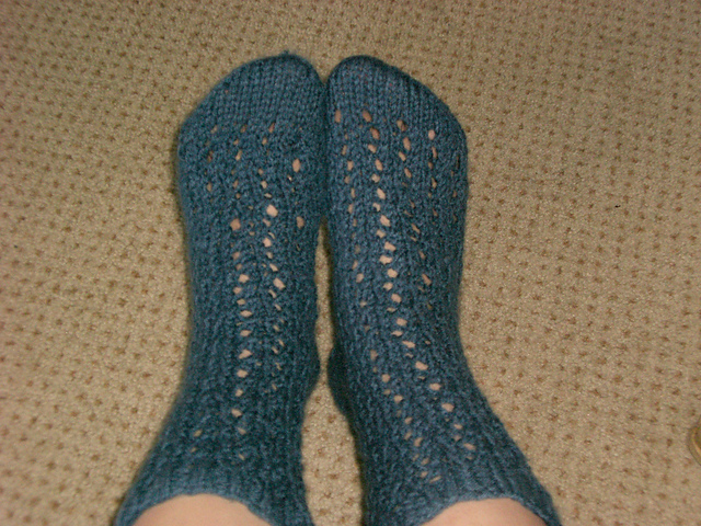 Lacy Sock in Worsted Weight Wool