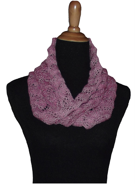 Feather Lace Infinity Cowl