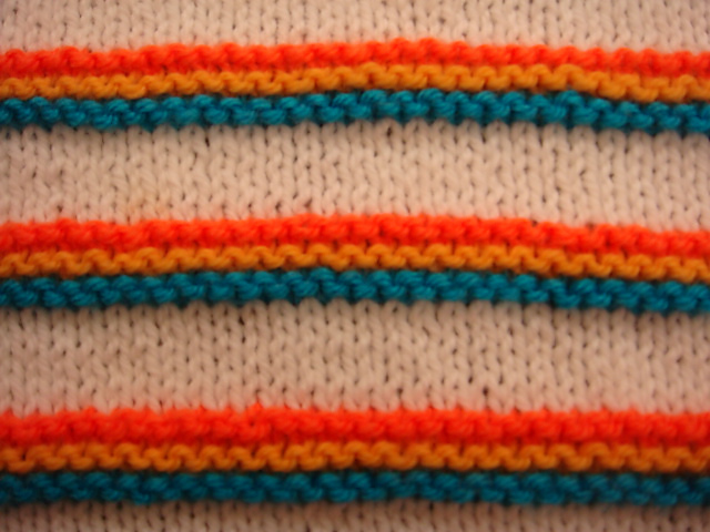 Tri-Color Garter Ridge Throw