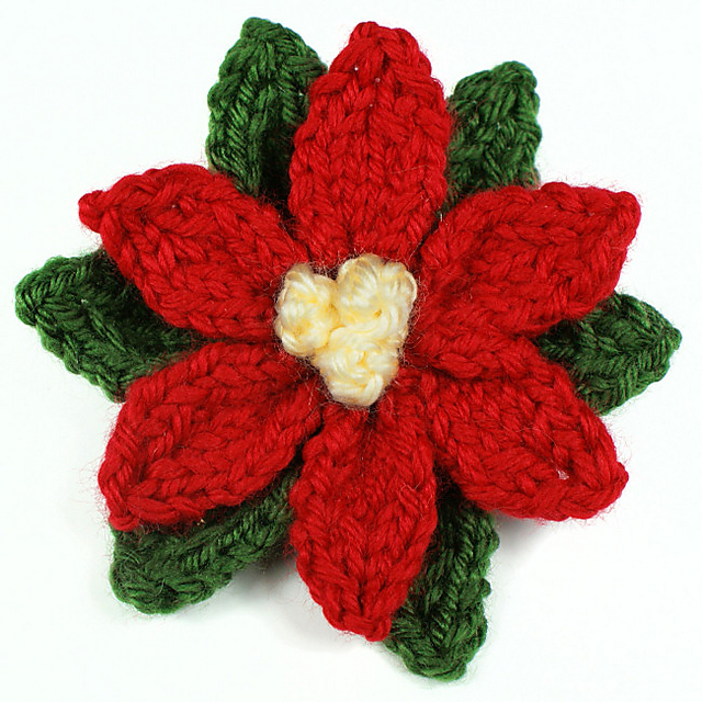 Knitted Poinsettia