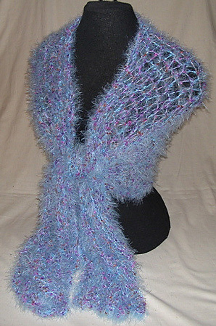 Fuzzy Lace Stole