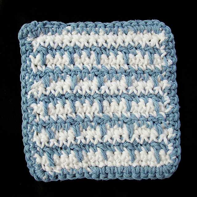 Double Crochet Drop Stitch Washcloth or Dishcloths