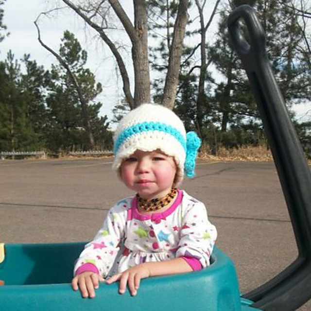 Infant Cloche Hat with flowers