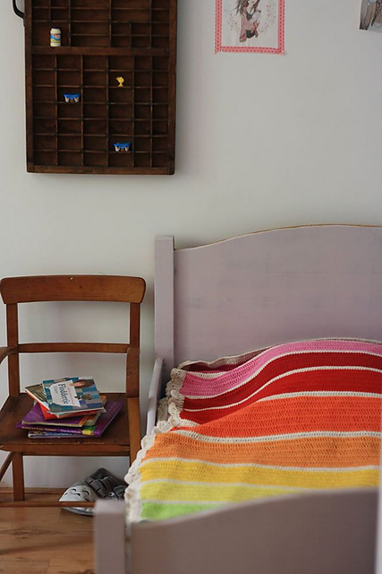 Stripey Rainbow Blanket
