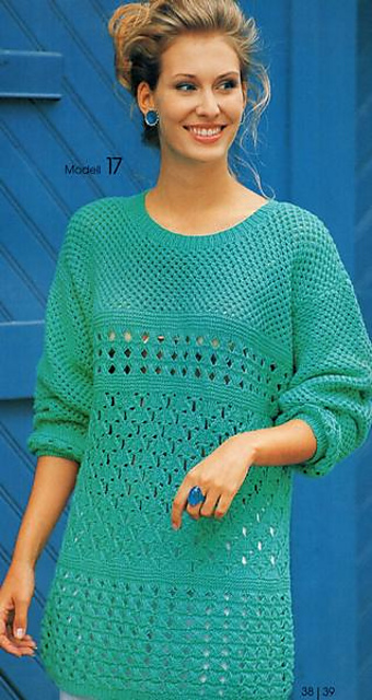 # 17 Pulli mit Musterstreifen