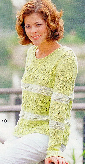 # 10 Stukturmusterpulli in Lemon