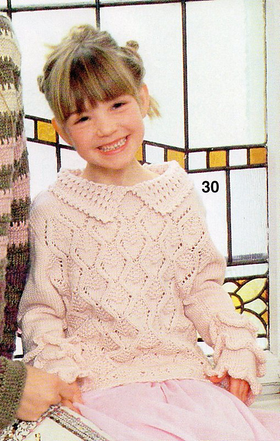 # 30 Kinderpulli mit Rüschen