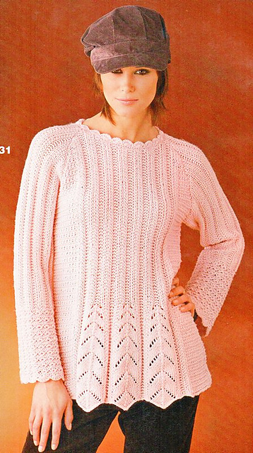 # 31 Strukturpulli in Rosé