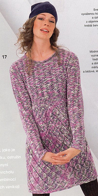 # 17 Pink meliertes Kleid