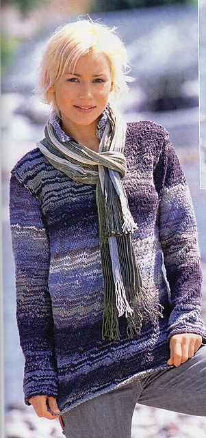 # 31 Diagonalmusterpulli mit Polokragen