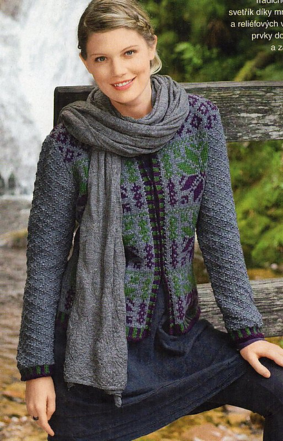 # 02 Graue Jacke mit Norwegersternen
