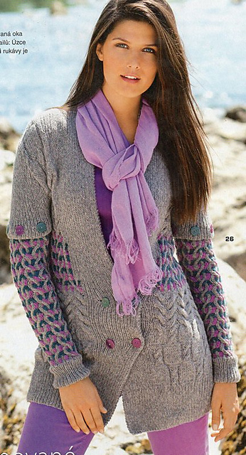 # 26 Gilet avec motif jacquard