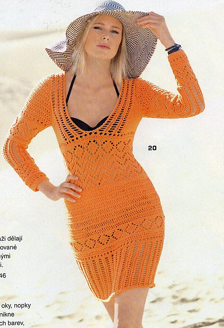 # 20 Minikleid in Orange / Lace Mini Dress