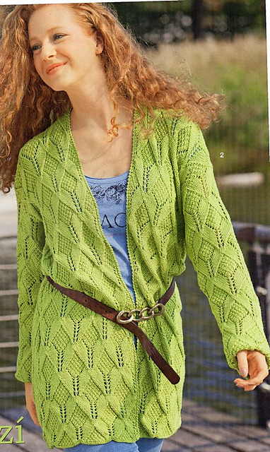 # 02 Grüne Jacke im Rautenmuster