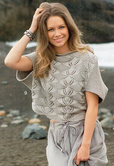 # 09 Pulli mit angestrickten Ärmeln