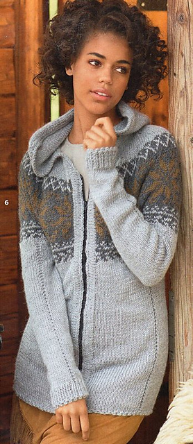 # 06 Jacke mit Jacquardmusterpasse