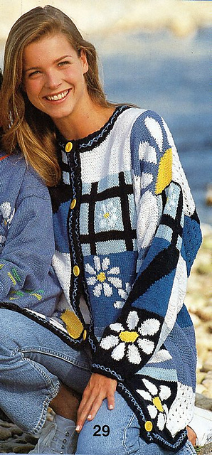 # 29 Bunte Jacke mit Blüten