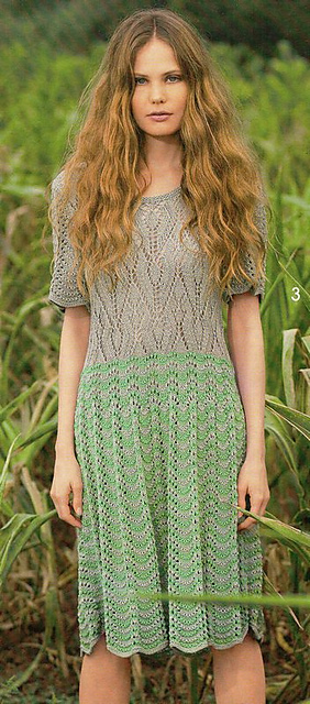 # 03 Kleid mit Wellen- und Ajourmuster