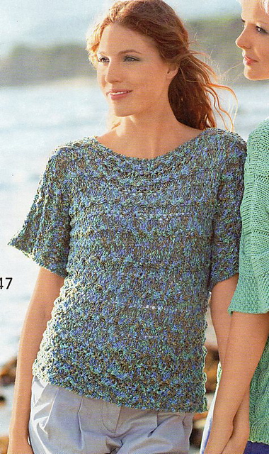 # 47 Quer gestrickter Pulli
