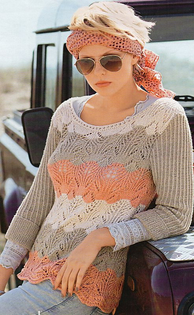 # 02 Pulli mit Ajourstreifen