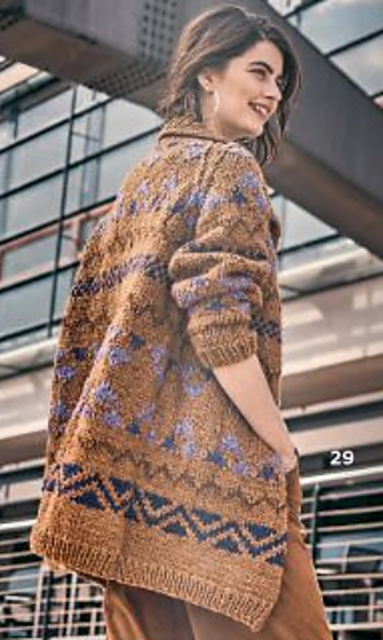 # 29 Raglanjacke mit Jacquardmotiven