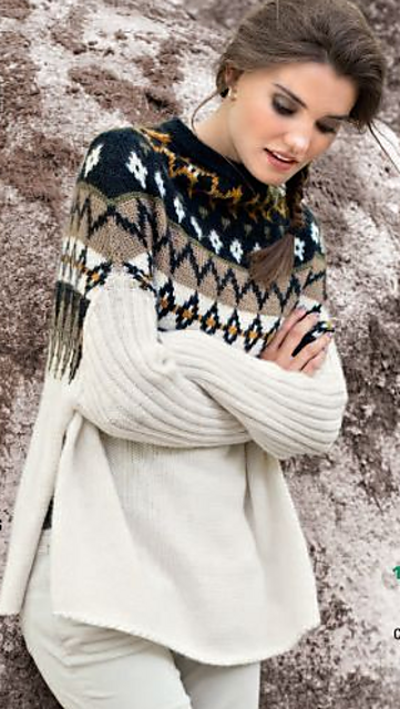 # 16 Pulli mit Jacquardpasse
