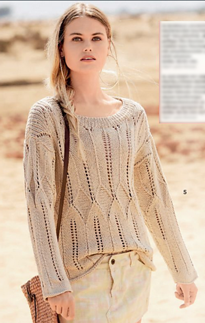 # 05 Ajourmusterpulli in Beige