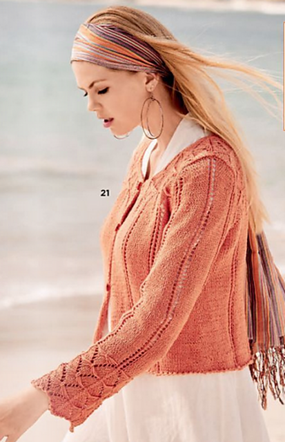# 21 Kurze Ajourmusterjacke