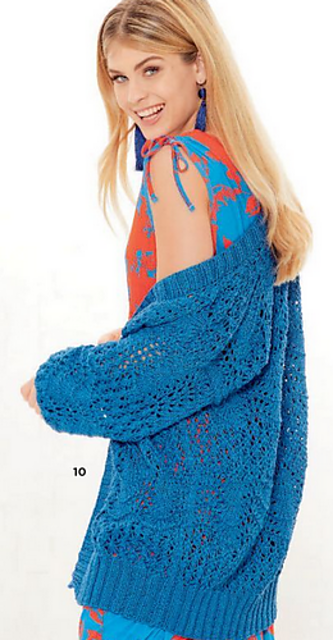 # 10 Jacke im Rauten- und Wellenmuster