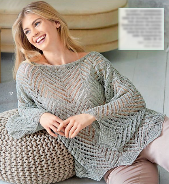# 17 Oversize-Pulli im Zackenmuster